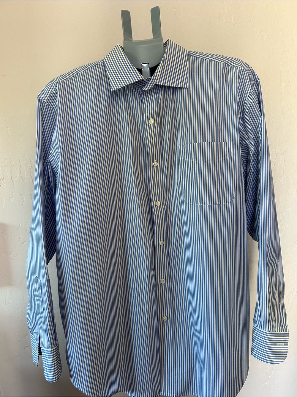 Ralph Lauren Blue and White Striped Men’s Dress Shirt